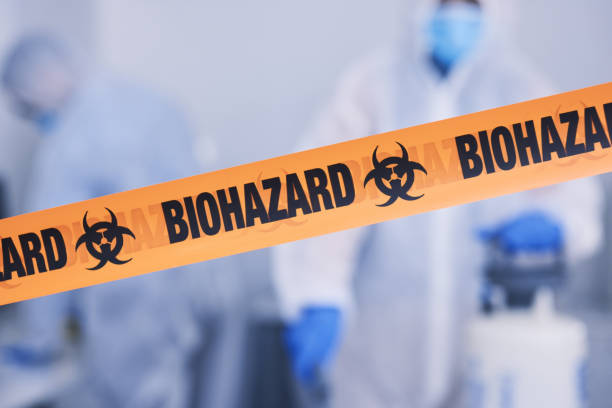 Professional Biohazard technician working in Zirconia, NC
